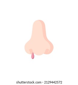 sangre nasal. Ilustración De La Nariz Sangrante.