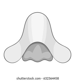 Nose clean strip icon in monochrome style isolated on white background vector illustration