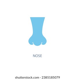 Nose concept line icon. Simple element illustration. Nose concept outline symbol design.