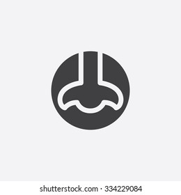 nose cut identity template icon design element