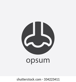 nose cutted identity template icon design element
