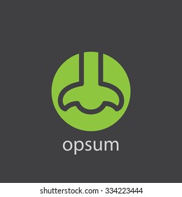 nose cutted identity template icon design element