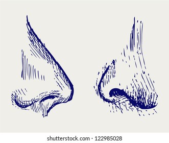 Nose. Doodle style