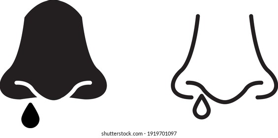 nose with drop icon , Vector illustration