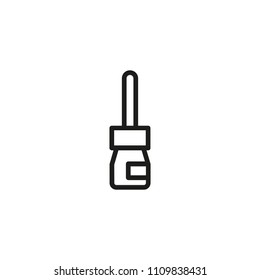 Nose drops line icon. Dropper, container, sneezing. Cure concept. Vector illustration can be used for topics like cold, flue, allergy