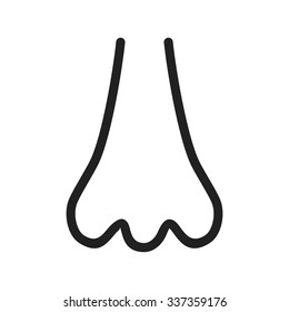 Nose, face, smell icon vector image. Can also be used for healthcare and science. Suitable for use on web apps, mobile apps and print media.