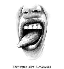 Tongue Sticking Out Of Mouth Stock Illustrations Images Vectors Shutterstock