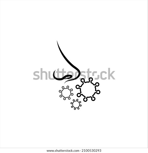 Nose Germs Dangerous Virus Vector Illustration Stock Vector (royalty 