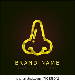Nose golden metallic logo