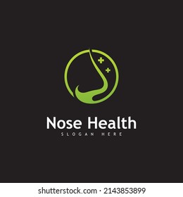 Nose Health logo vector, Nose icon illustration design template