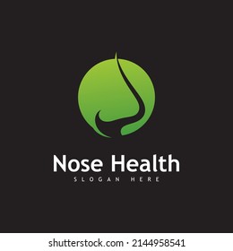 Nose Health logo vector, Nose icon illustration design template