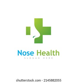 Nose Health logo vector, Nose icon illustration design template