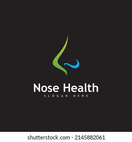 Nose Health logo vector, Nose icon illustration design template