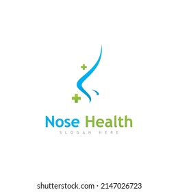 Nose Health logo vector, Nose icon illustration design template