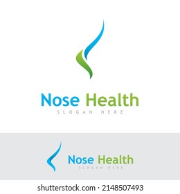 Nose Health logo vector, Nose icon illustration design template