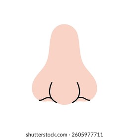 Nose. Human internal organ. Vector illustration.