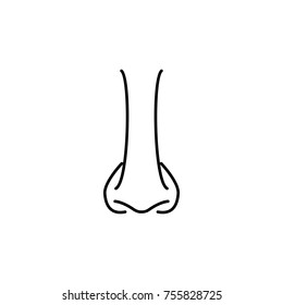 nose icon. Body part element. Premium quality graphic design. Signs, outline symbols collection, simple thin line icon for websites, web design, mobile app, info graphics on white background