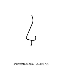 nose icon. Body part element. Premium quality graphic design. Signs, outline symbols collection, simple thin line icon for websites, web design, mobile app, info graphics on white background