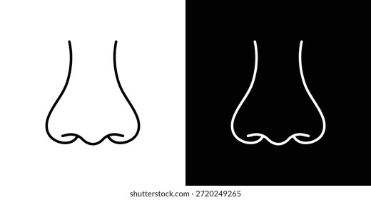 Nose icon Clip Art design. Line icons
