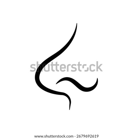 Nose icon design isolated illustrator