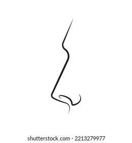 Nose icon design, simple style isolated on white background. vector illustration