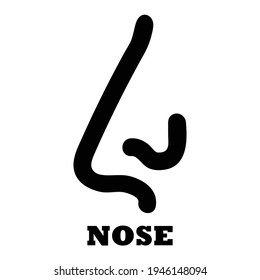 nose icon design vector graphic