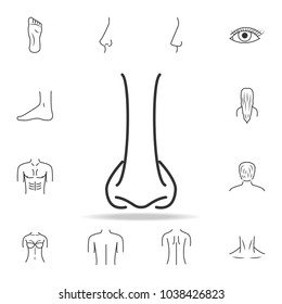 nose icon. Detailed set of human body part icons. Premium quality graphic design. One of the collection icons for websites, web design, mobile app on white background