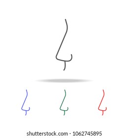 nose  icon. Elements of human body part multi colored icons. Premium quality graphic design icon. Simple icon for websites, web design, mobile app, info graphics on white background