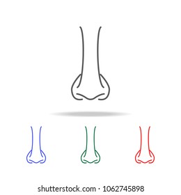 nose  icon. Elements of human body part multi colored icons. Premium quality graphic design icon. Simple icon for websites, web design, mobile app, info graphics on white background