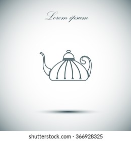 Nose icon , flat design. Vector illustration.