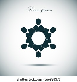 Nose icon , flat design. Vector illustration.