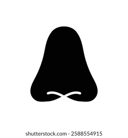 Nose icon Flat vector set outline