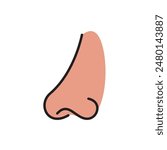 nose icon, human body anatomy