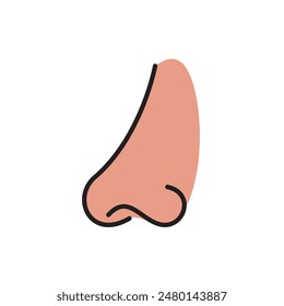 nose icon, human body anatomy