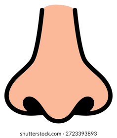 Icono de nariz. Parte del rostro humano. Símbolo de olor