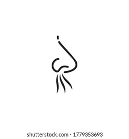 Nose icon. Human Nose Vector  design template illustration