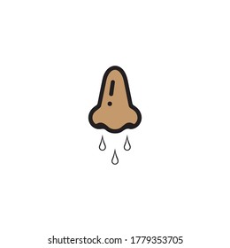 Nose icon. Human Nose Vector  design template illustration