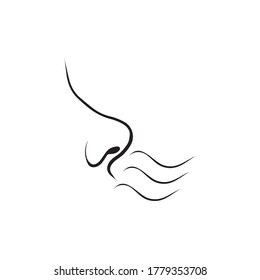 Nose icon. Human Nose Vector  design template illustration