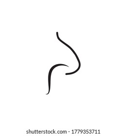 Nose icon. Human Nose Vector  design template illustration