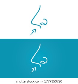 Nose icon. Human Nose Vector  design template illustration