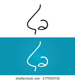 Nose icon. Human Nose Vector  design template illustration