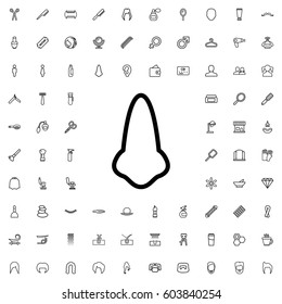 Nose icon illustration isolated vector sign symbol. barbershop icons vector set.