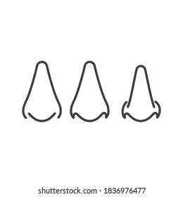 Nose icon illustration vector flat design