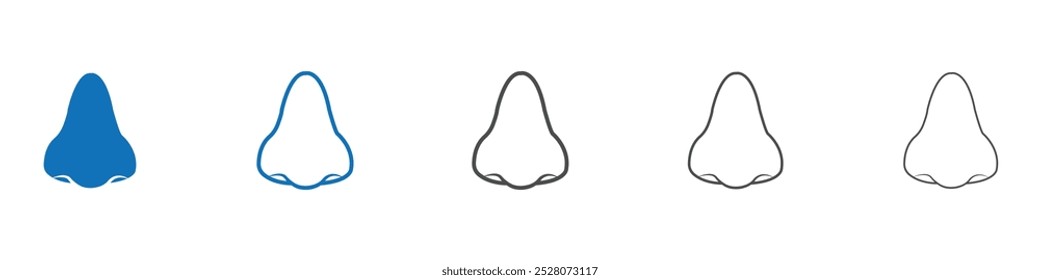 Nose icon Isolated flat vector in outline