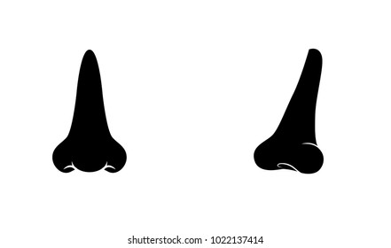 Nose icon isolated on white background. Vector art.