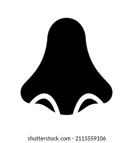 Nose icon isolated on white background