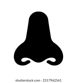 Nose icon isolated on white background.