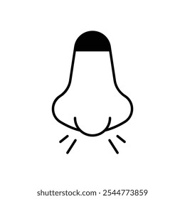 Nose icon isolated on a white background. Vector illustration.