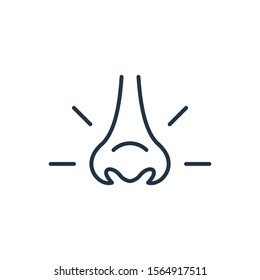 Nose icon. Isolated smell and nose icon line style. Premium quality vector symbol drawing concept for your logo web mobile app UI design.