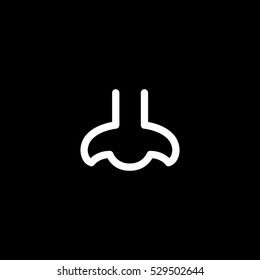 nose icon, isolated, white background